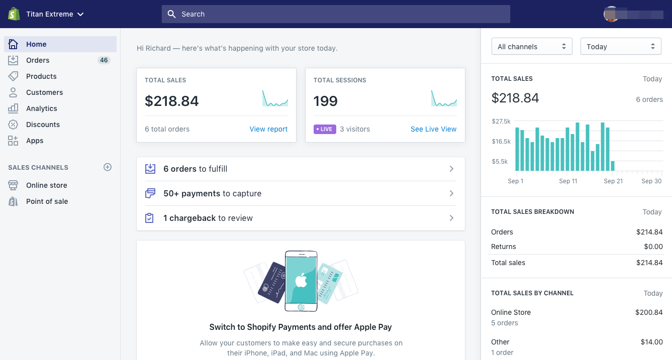 Essai gratuit de Shopify